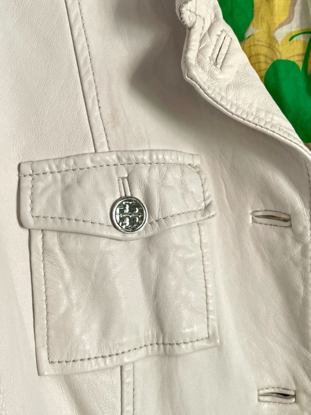 Tory Burch | Sgt Pepper Leather Jacket, Sz 10 fits like 6-8 ♥ Like new - Picture 7 of 9